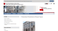 Desktop Screenshot of bip.powiat.nowy-sacz.pl