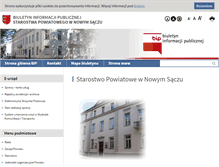 Tablet Screenshot of bip.powiat.nowy-sacz.pl