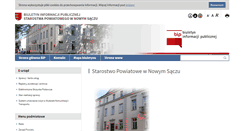 Desktop Screenshot of bip.starostwo.nowy-sacz.pl