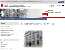 Tablet Screenshot of bip.starostwo.nowy-sacz.pl