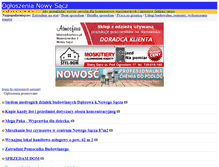 Tablet Screenshot of ogloszenia.nowy-sacz.pl